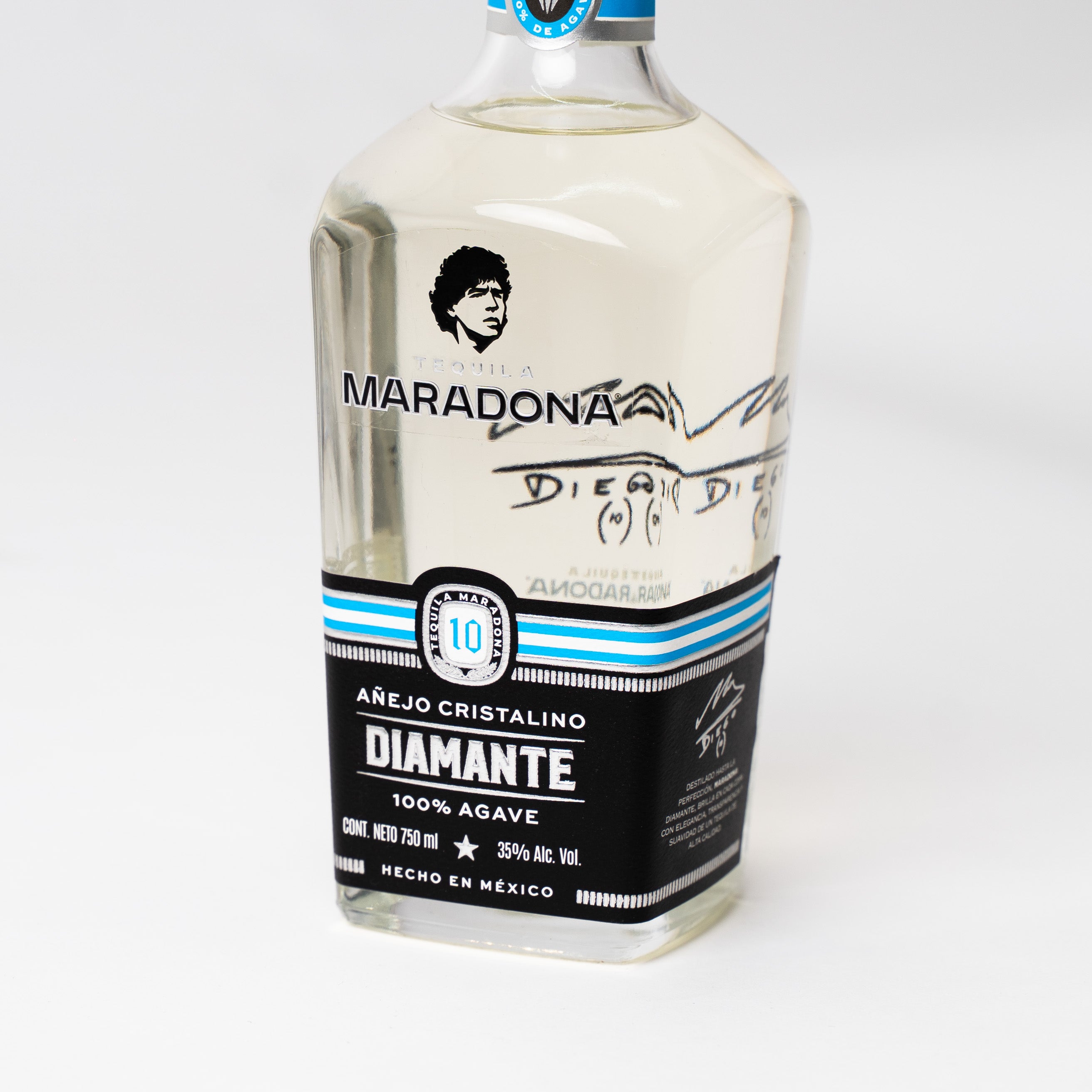 Caja de 6 botellas de Tequila Maradona Diamante – Añejo Cristalino